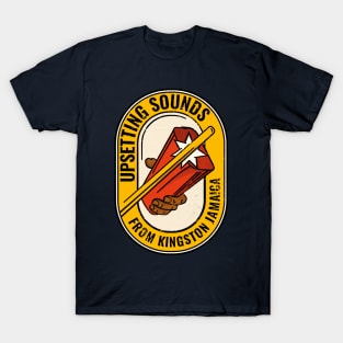 upsetting sounds from kingston jamaica cowbell T-Shirt